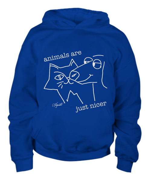 "Animals Are Just Nicer" Youth Hoodie