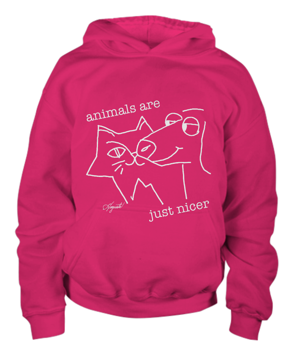 "Animals Are Just Nicer" Youth Hoodie