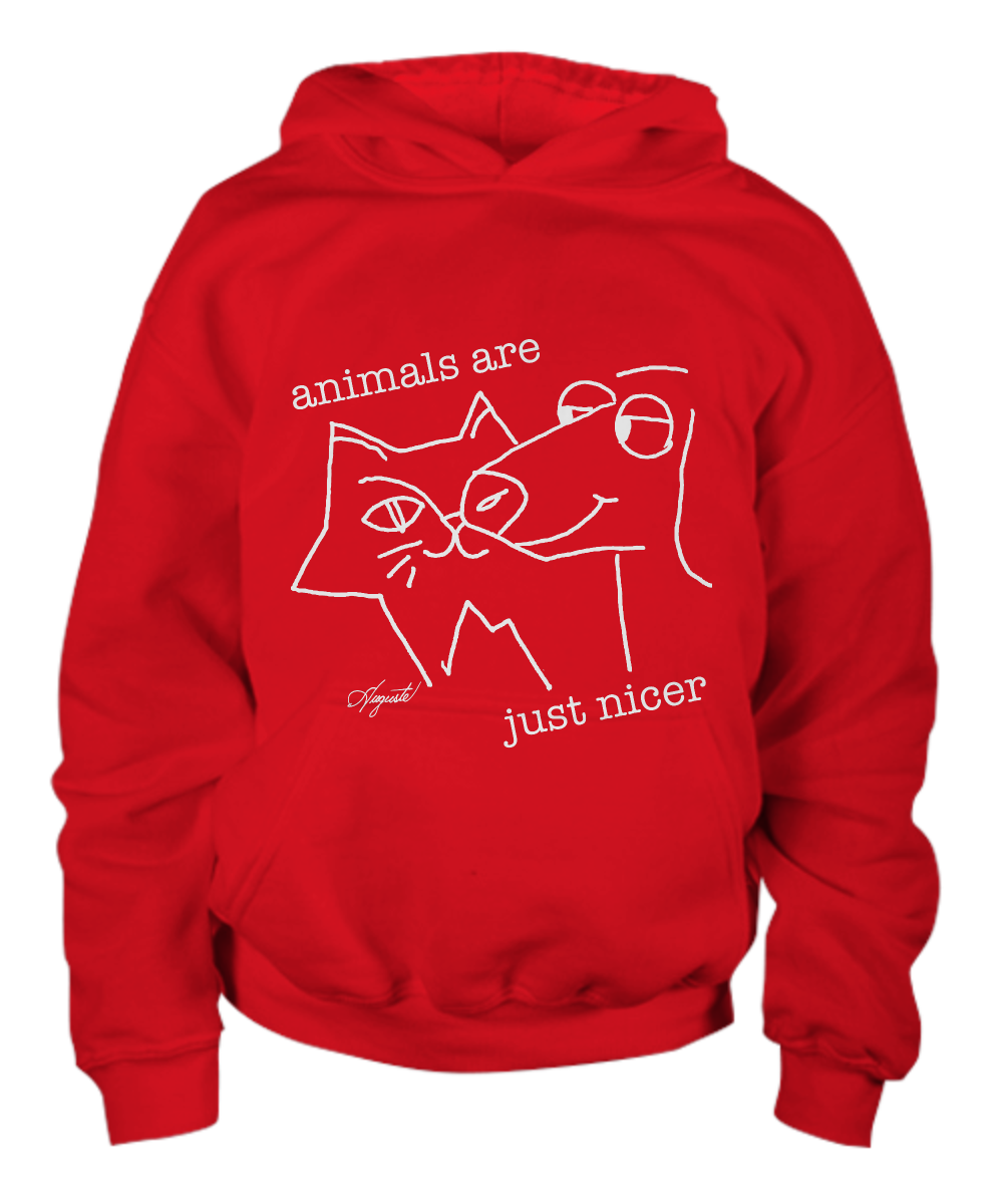 "Animals Are Just Nicer" Youth Hoodie