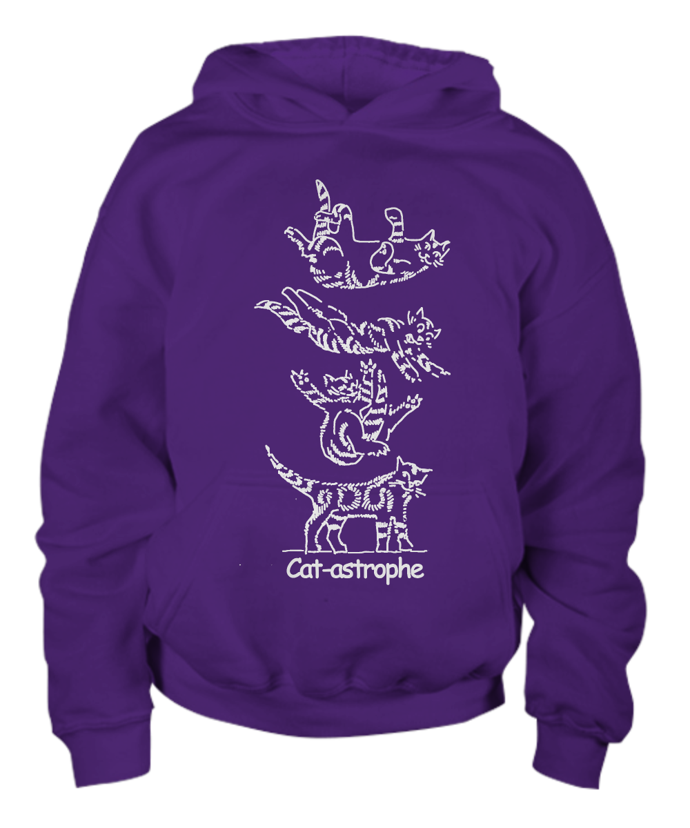 "Cat-astrophe" Youth Hoodie