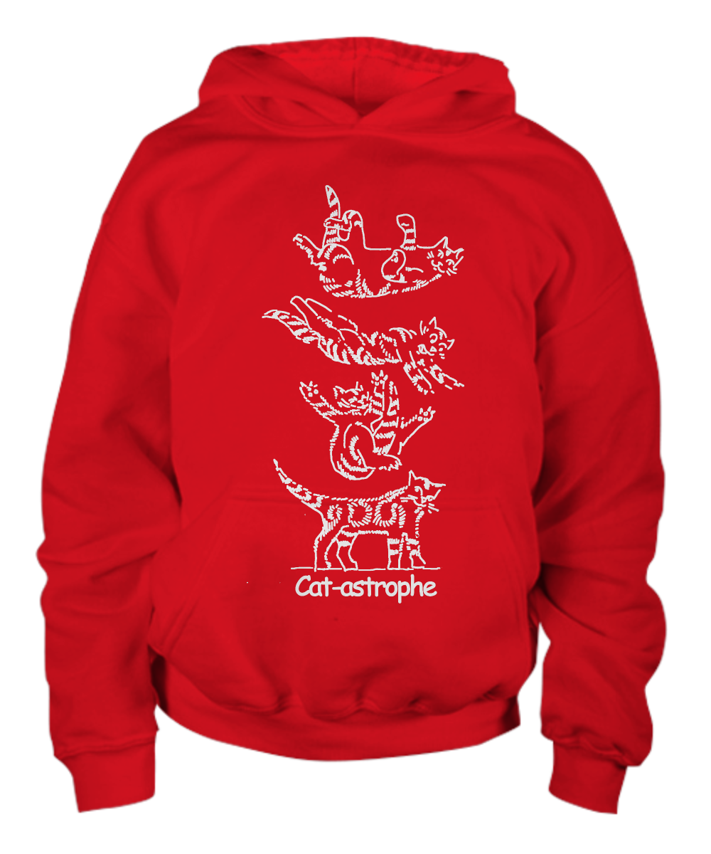 "Cat-astrophe" Youth Hoodie