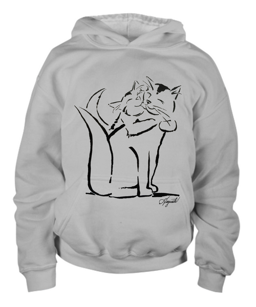 Youth hoodie CATS R LOVE, by Auguste