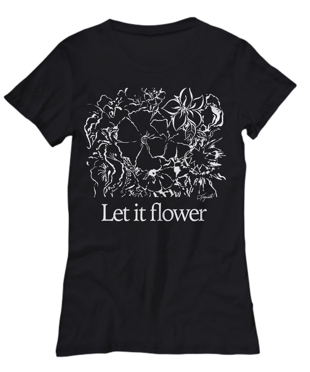 T-Shirt LET IT FLOWER, by Auguste