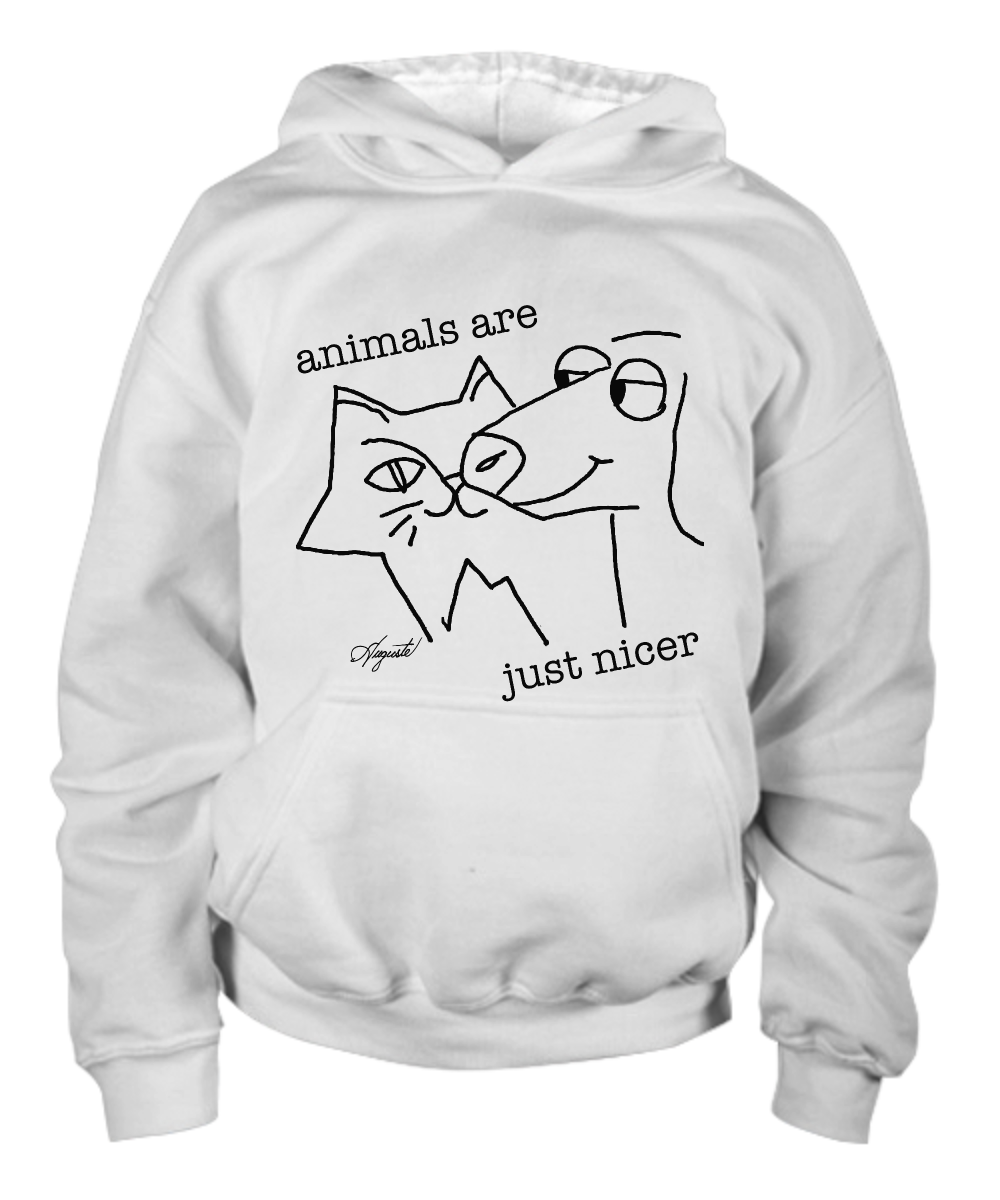 "Animals Are Just Nicer" Youth Hoodie