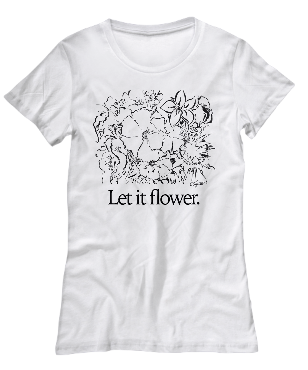 T-Shirt LET IT FLOWER, by Auguste