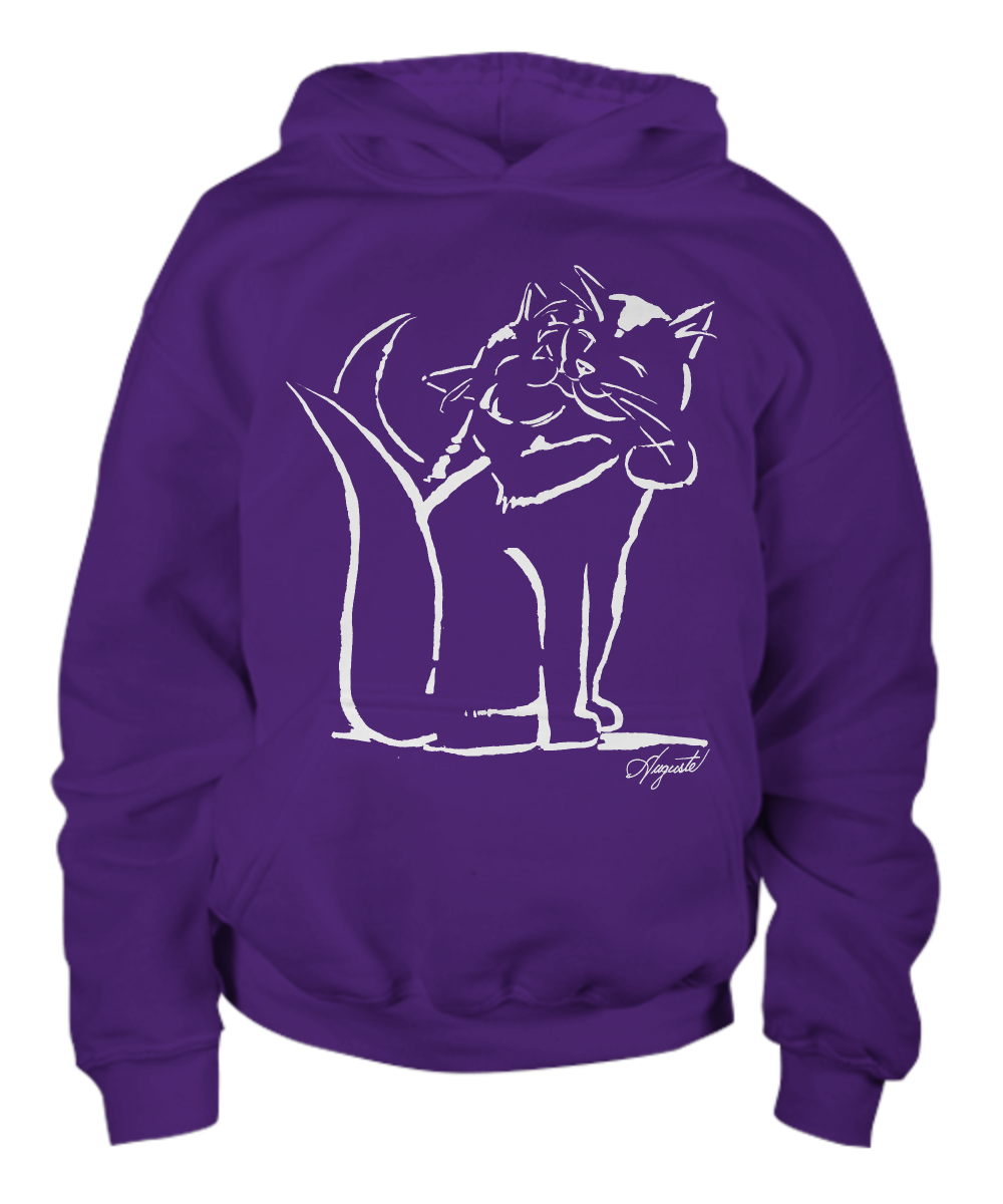 Youth Hoodie CATS R LOVE, by Auguste