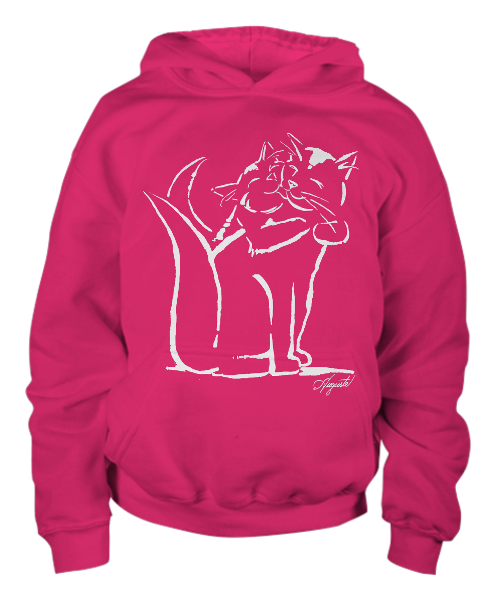 Youth Hoodie CATS R LOVE, by Auguste