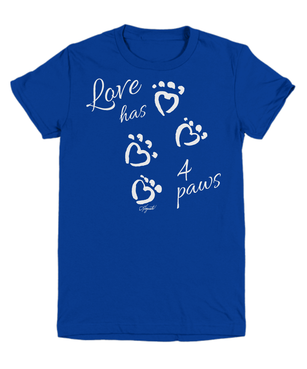 T-Shirt LOVE HAS FOUR PAWS, by Auguste