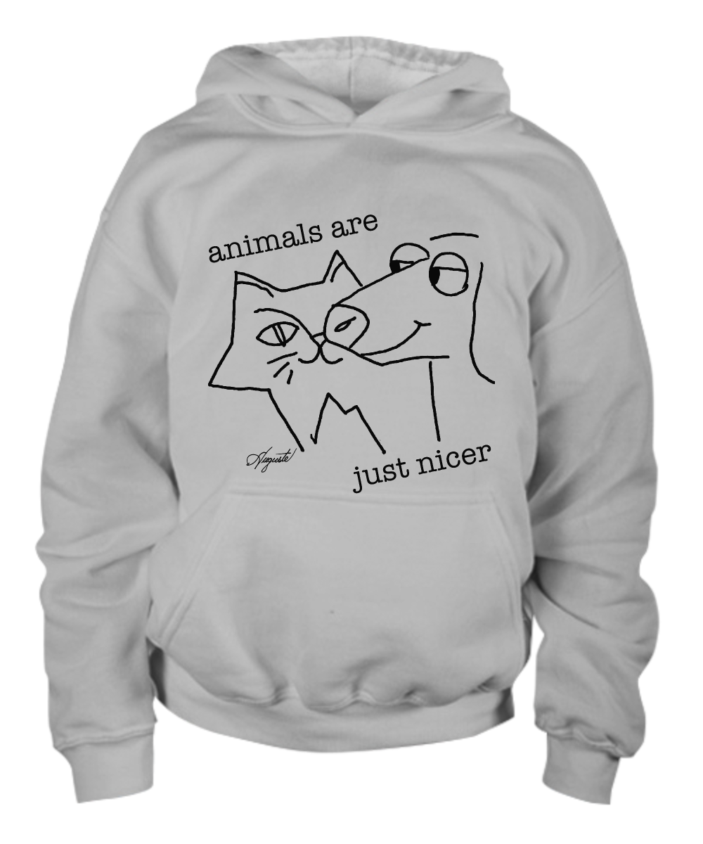 "Animals Are Just Nicer" Youth Hoodie