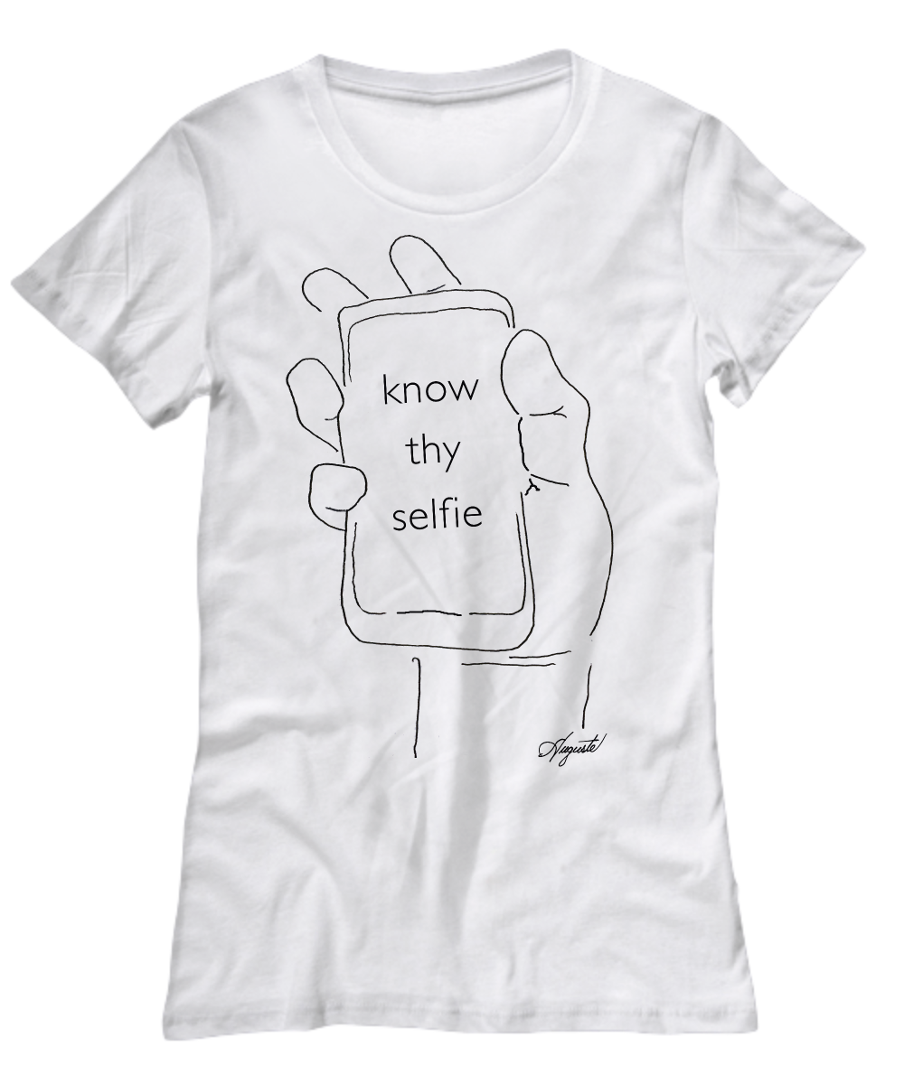 T-Shirt KNOW THY SELFI, by Auguste