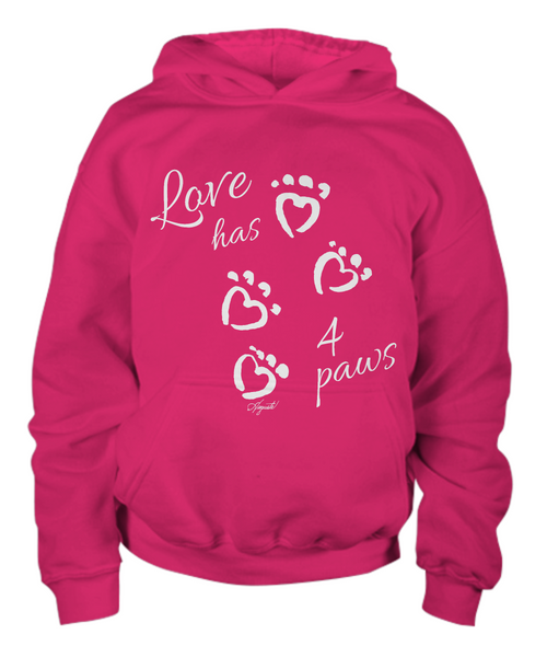 "Love Has 4 Paws" Youth Hoodie